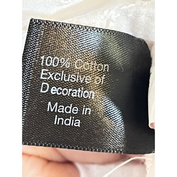 Lane Bryant Milkmaid Top 3X White Off Shoulder Smock Eyelet Neutral Coquette 80s - Picture 12 of 14